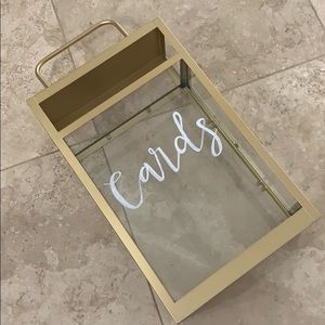 Gold Glass Wedding Card Box
